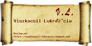 Viszkocsil Lukrécia névjegykártya